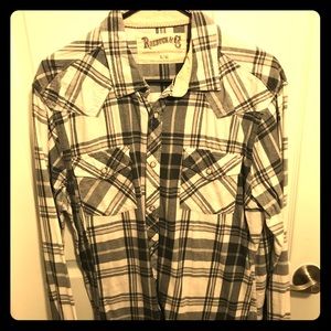 Roebuck & Co Classic Fit Plaid Button Up